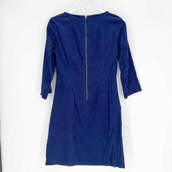 Boden Christina Corduroy Mini Dress 6 Blue - Picture 2 of 6